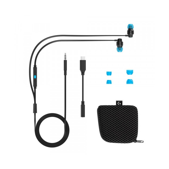 Геймърски тапи Logitech G333 Gaming, черен - 981-000924