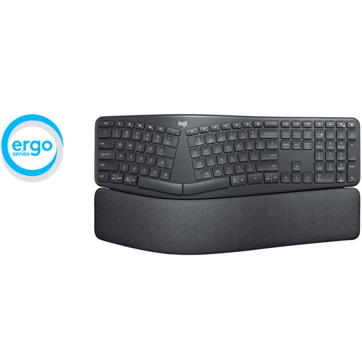 Безжична клавиатура Logitech ERGO K860 US, сив - 920-010108