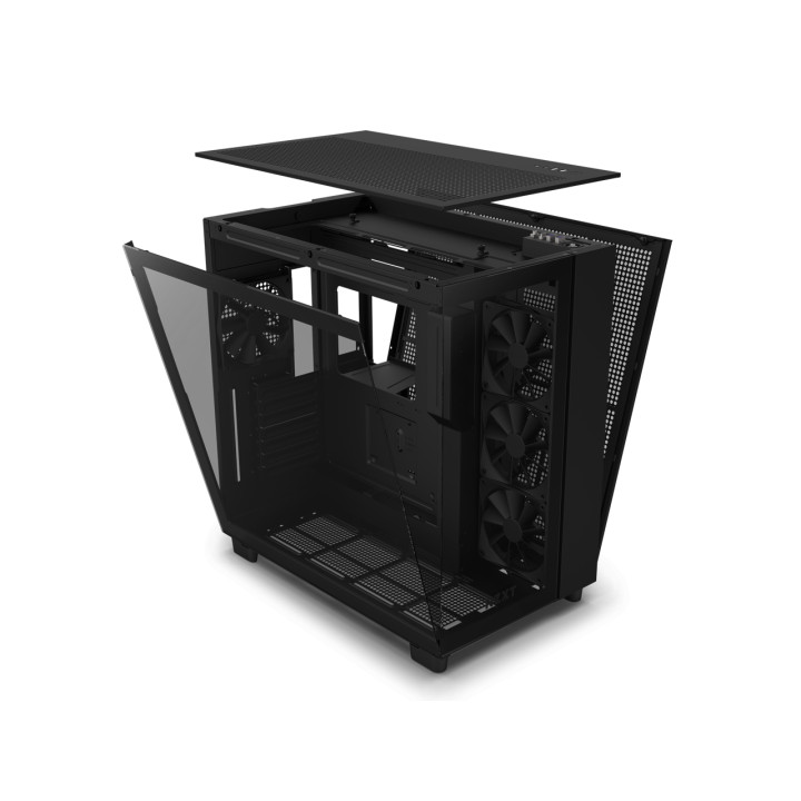Кутия за компютър NZXT H9 Flow Matte Black, Middle Tower - CM-H91FB-01