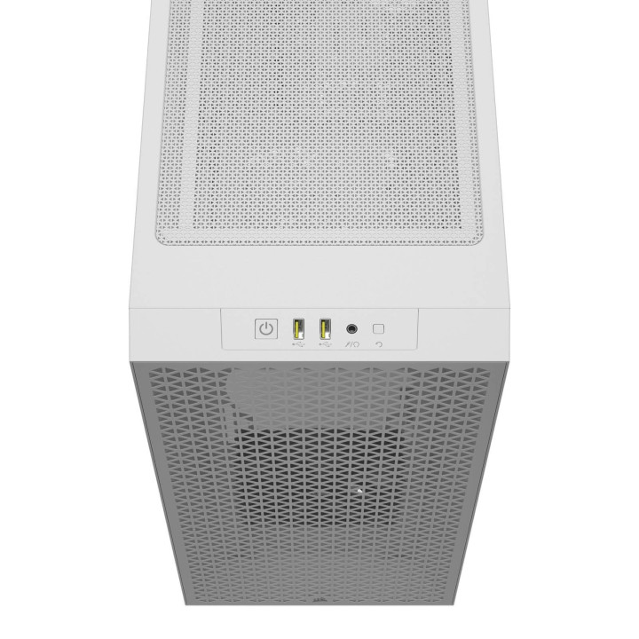 Кутия за компютър Corsair 3000D Airflow Mid Tower, Tempered Glass, Бял - CC-9011252-WW