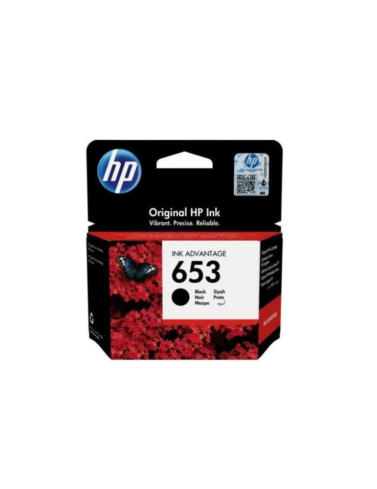 HP 653 Black Original Ink Advantage Cartridge