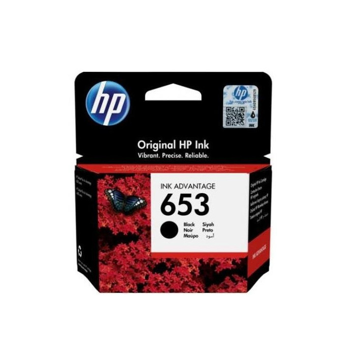 HP 653 Black Original Ink Advantage Cartridge