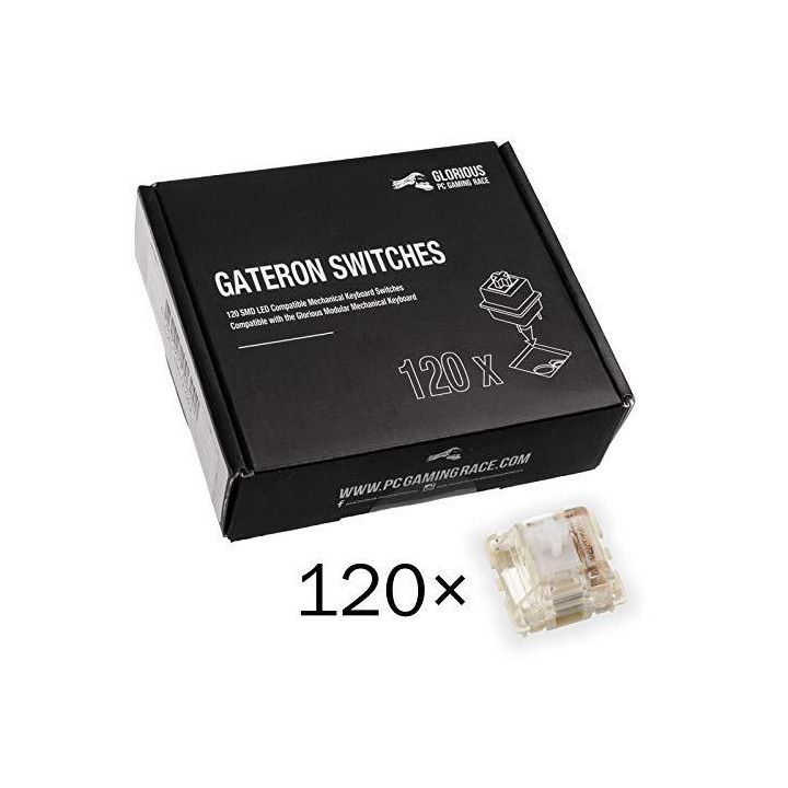 Суичове за механична клавиатура Glorious Gateron Clear 120 броя