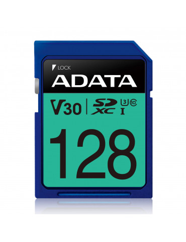 Карта памет 128GB Adata SDXC UHS-I U3 V30S, ASDX128GUI3V30S-R