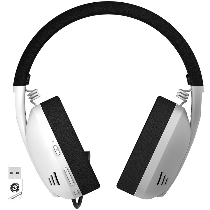 Безжични геймърски слушалки Canyon Ego GH-13, virtual 7.1, 2.4G, BT V5.2, White - CND-SGHS13W