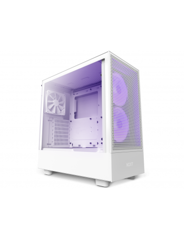 Кутия за компютър NZXT H5 Flow RGB Matte White, Mid-Tower - CC-H51FW-R1