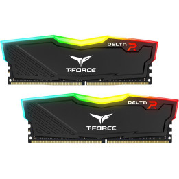RAM памет Team Group 16GB (2x8GB) T-Force Delta RGB DDR4 3200MHz, черен, TF3D416G3200HC16CDC01