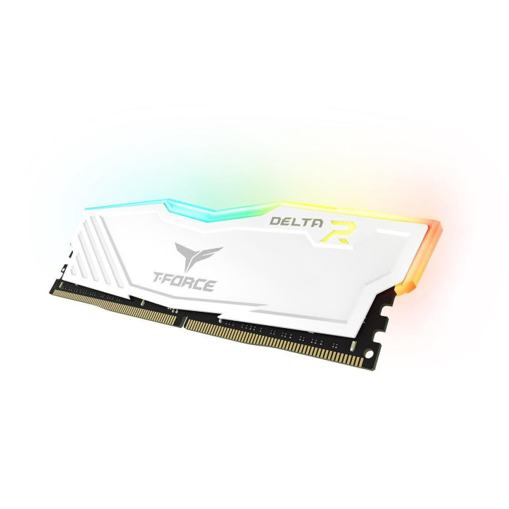 RAM памет Team Group 16GB (2x8GB) T-Force Delta RGB DDR4 3200MHz, бял, TF4D416G3200HC16CDC01