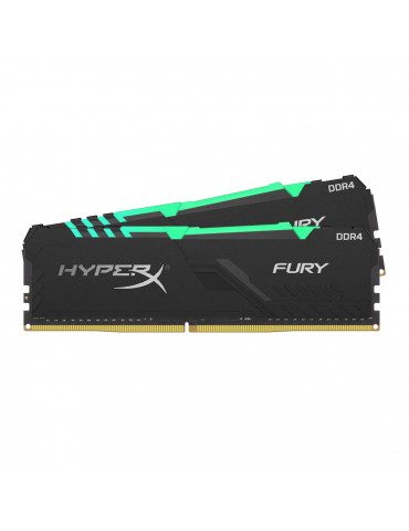 RAM памет Kingston HyperX Fury RGB 16GB(2x8GB) DDR4 2400MHz, HX424C15FB3AK2/16