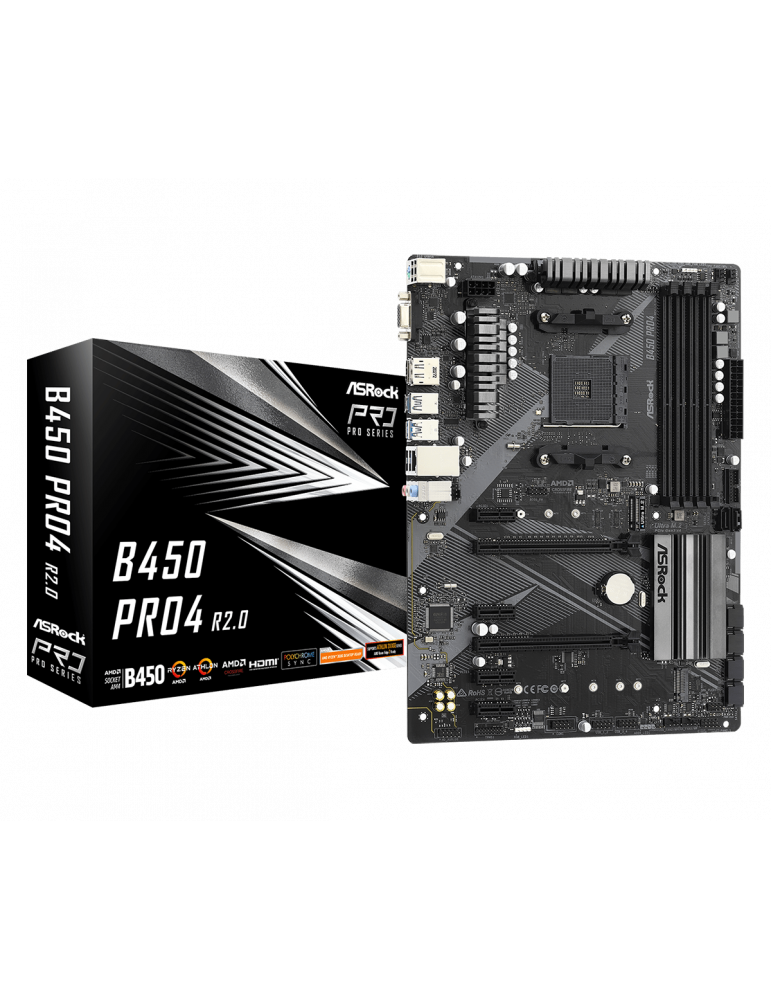 Дънна платка Asrock B450 PRO4 R2.0