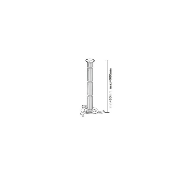 Sunne Universal Ceiling Projector Bracket, max.10 kg, 8-98 cm ext. - PRO03