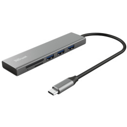 Хъб Trust Halyx Fast USB-C Hub & Card Reader - 24191