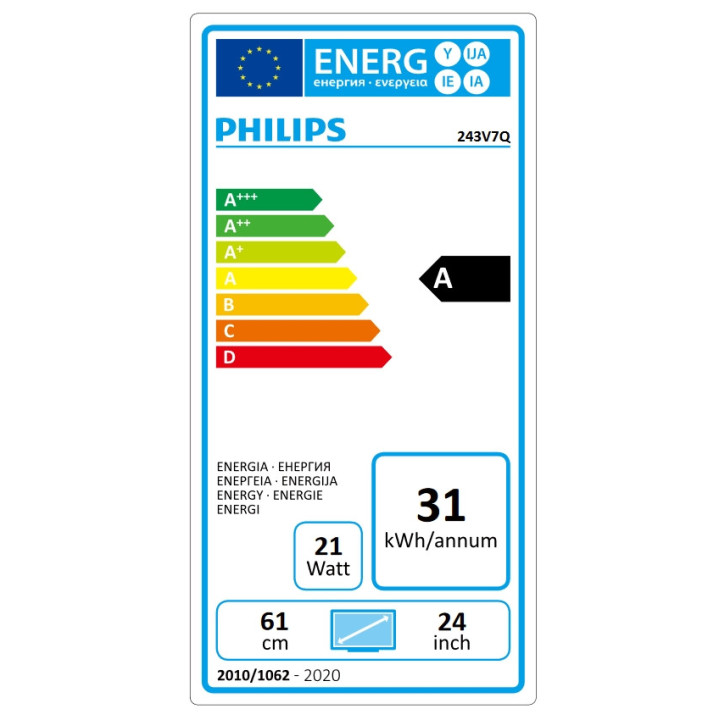 Монитор Philips 23.8" 243V7QDAB