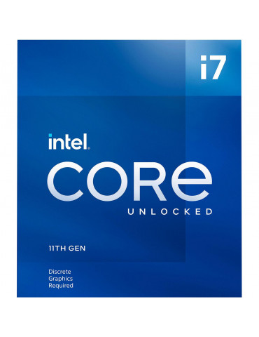 Процесор Intel Rocket Lake Core i7-11700KF, 8 Cores, 3.60Ghz (Up to 5.00Ghz), 16MB, 125W, LGA1200, BOX - BX8070811700KF