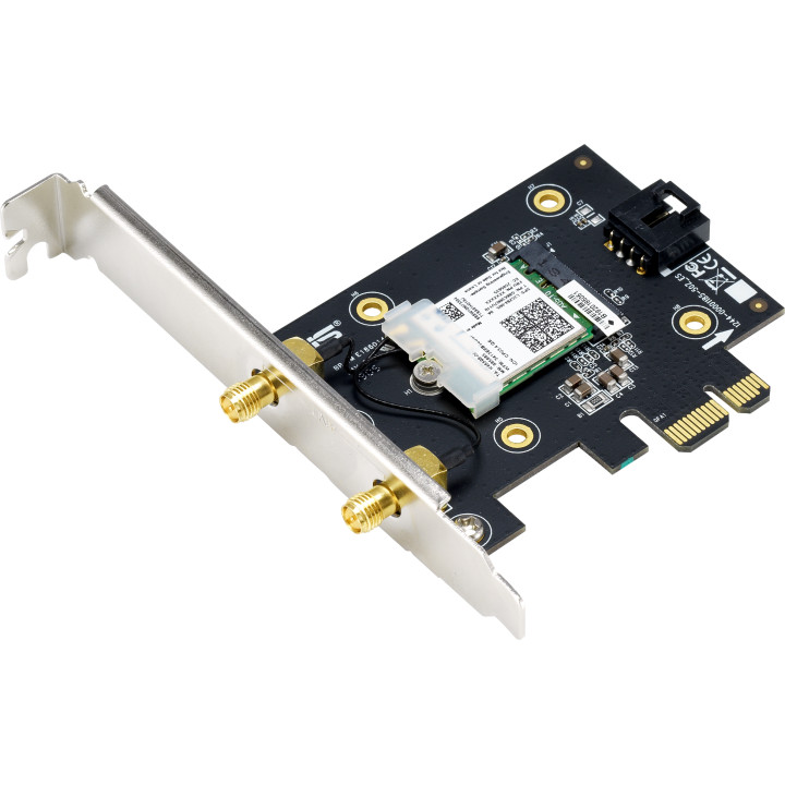 Безжичен адаптер Asus PCE-AX3000, AX3000 Dual Band PCI-E WiFi 6 (802.11ax)