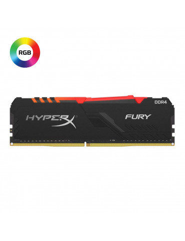 RAM памет Kingston HyperX Fury RGB 8GB DDR4 3200MHz, HX432C16FB3A/8