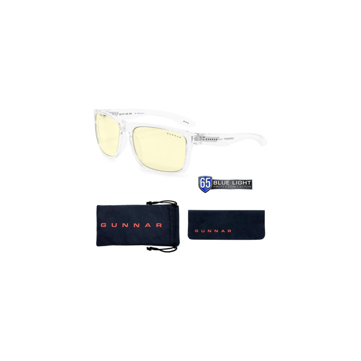 Геймърски очила Gunnar Intercept Crystal, Amber, Бял