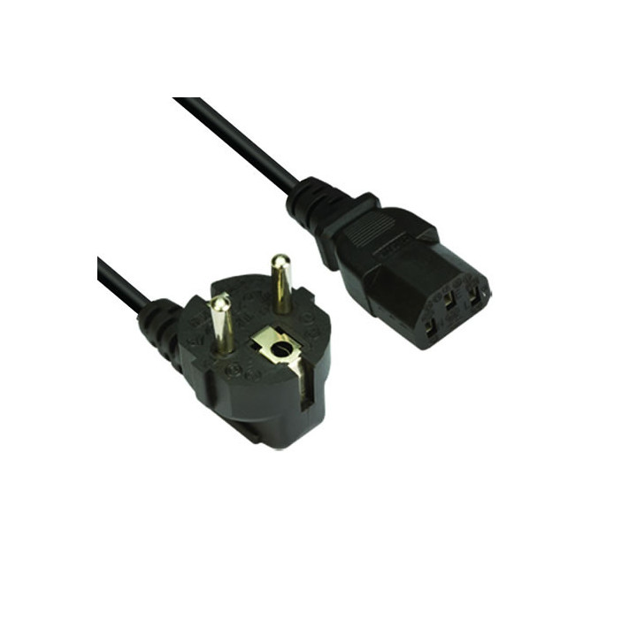 Захранващ кабел за компютър VCom schuko 220V 1.8m, CE021-1.8m-0.75mm