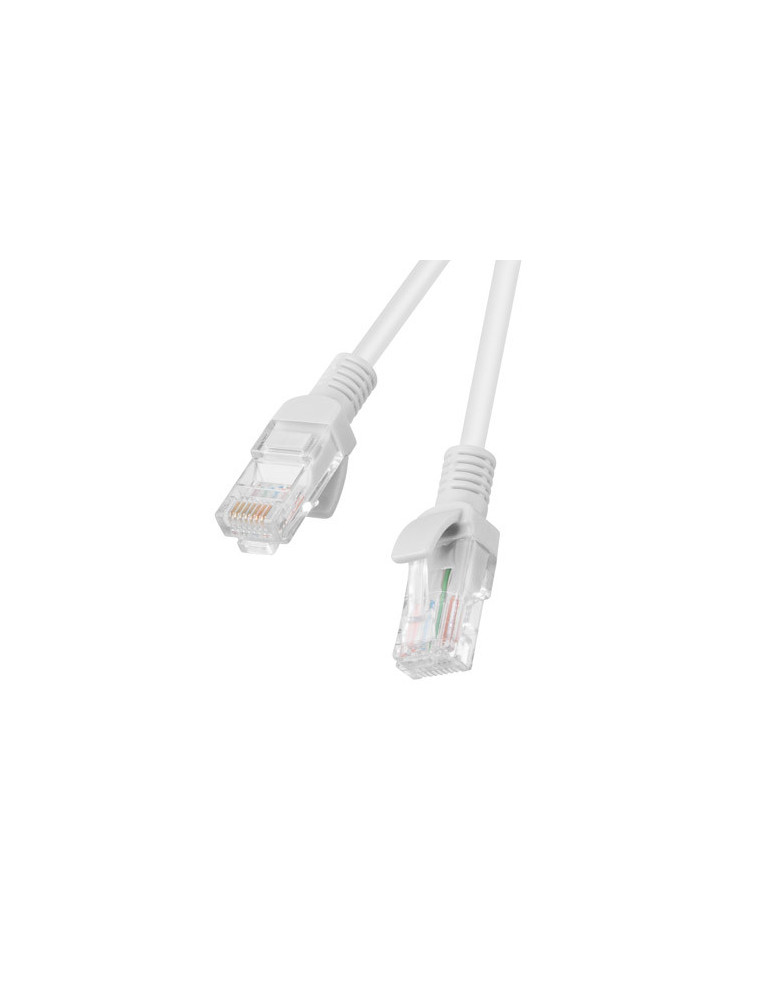 Кабел UTP Lanberg PATCHCORD CAT5E 1м сив, PCU5-10CC-0100-S