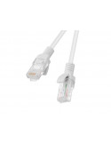 Кабел UTP Lanberg PATCHCORD CAT5E 1м сив, PCU5-10CC-0100-S