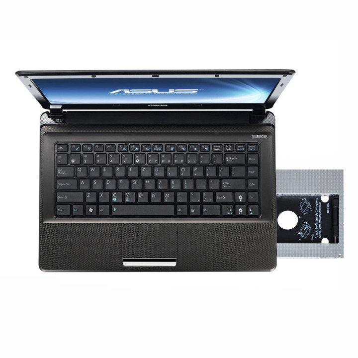 Тънко кади за лаптоп Makki 9.5mm SATA3 with LED/switch MAKKI-CADDY-95-LS