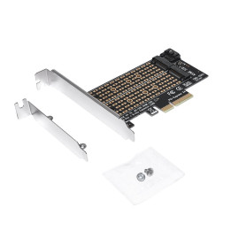 Адаптер Makki M2 SSD NVMe SATA (M-key B-key) to PCI Express 3.0 4x adapter - MAKKI-M2-PCIE-2X