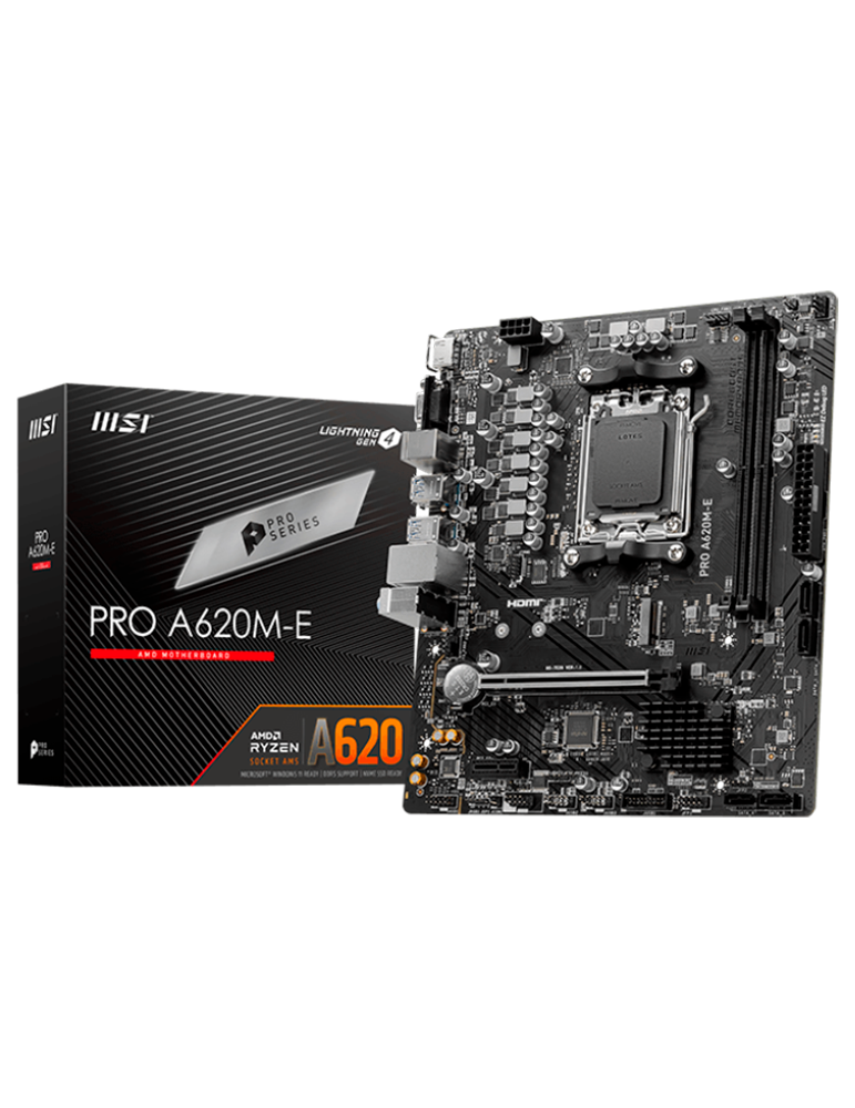 Дънна платка MSI PRO A620M-E, mATX, AM5, DDR5