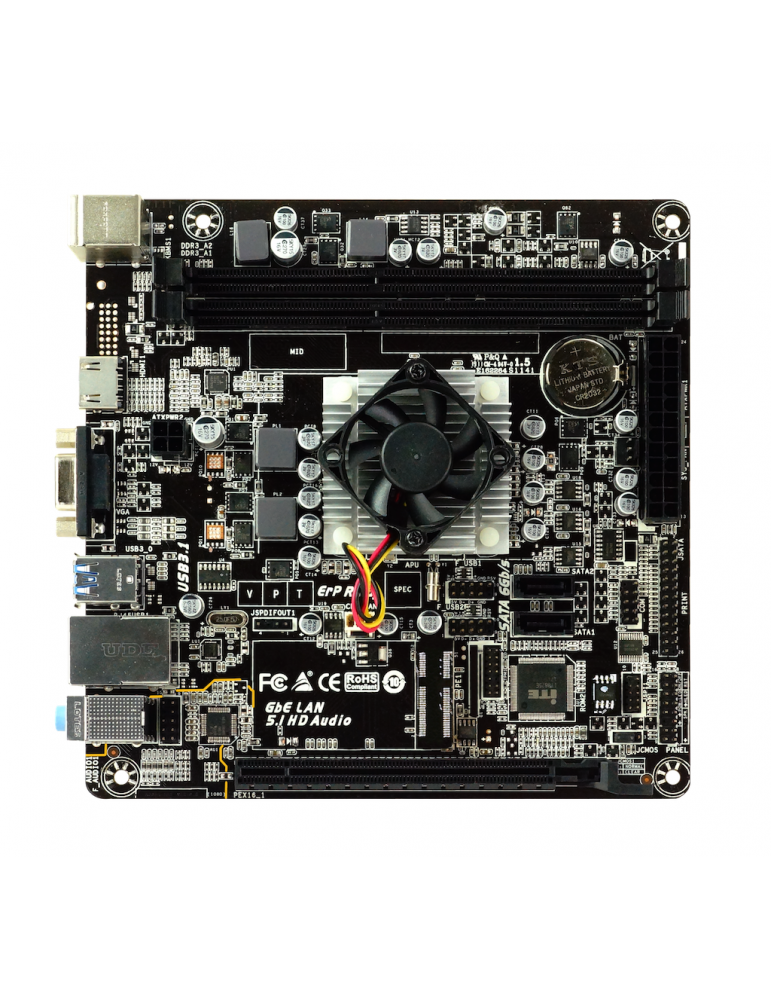 Дънна платка Biostar A68N-5600E BGA769 с процесор AMD PRO A4-3350B, Ver 6.X