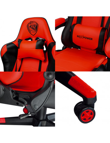 Геймърски стол Roxpower GAMING T-ROX GC75, червен