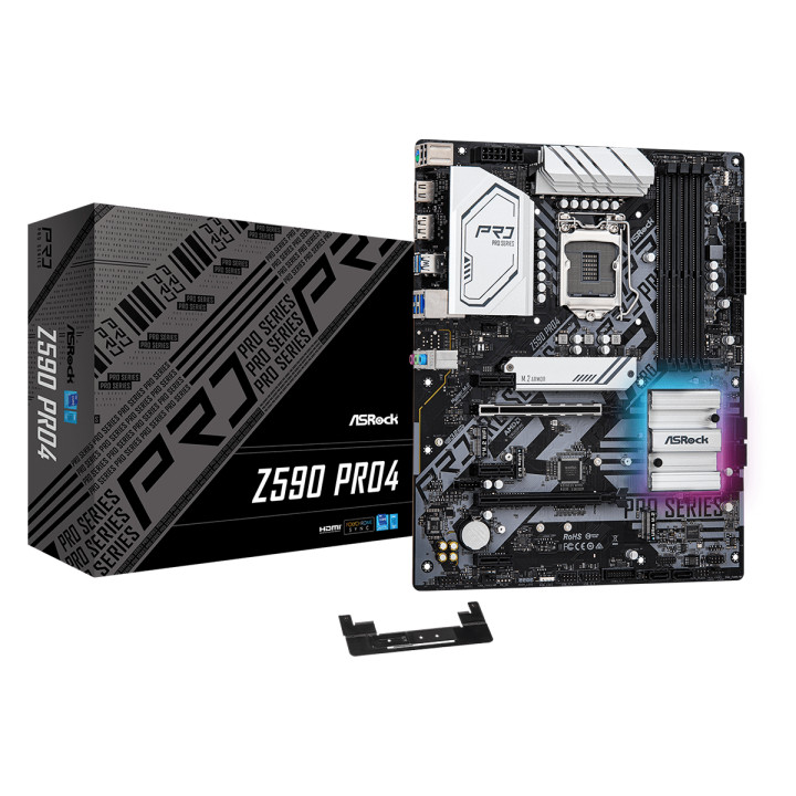 Дънна платка AsRock Z590 Pro4, LGA1200, Polychrome RGB