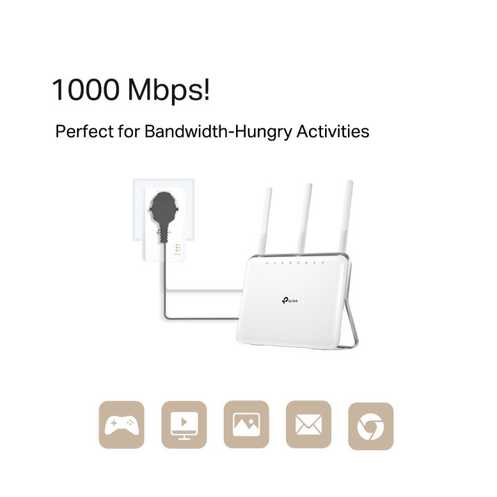 Gigabit Powerline Starter Kit TP-Link TL-PA7017P KIT AV1000