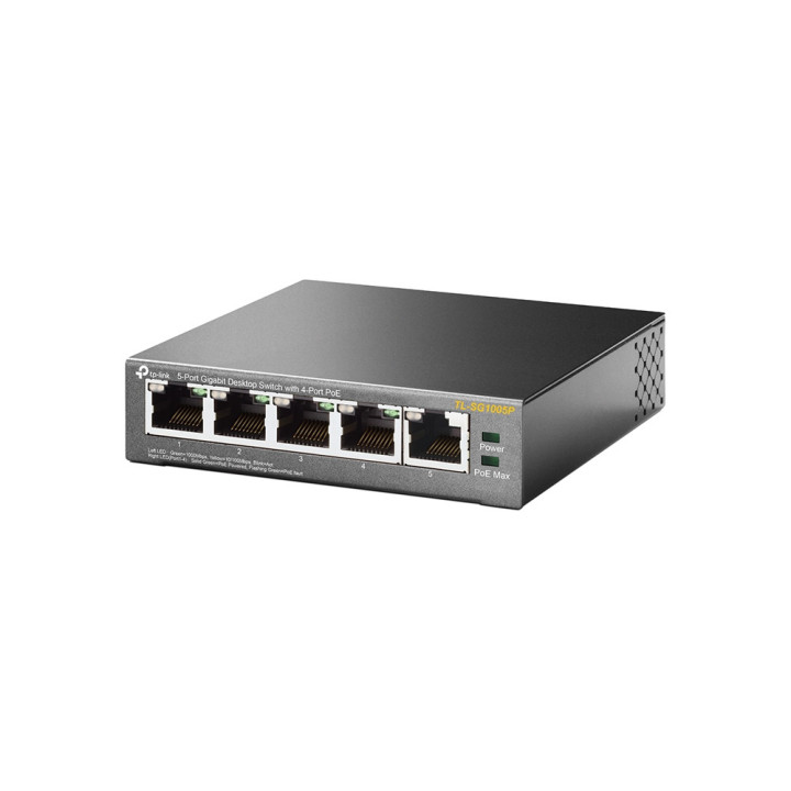 Комутатор TP-Link TL-SG1005P с 4 PoE порта