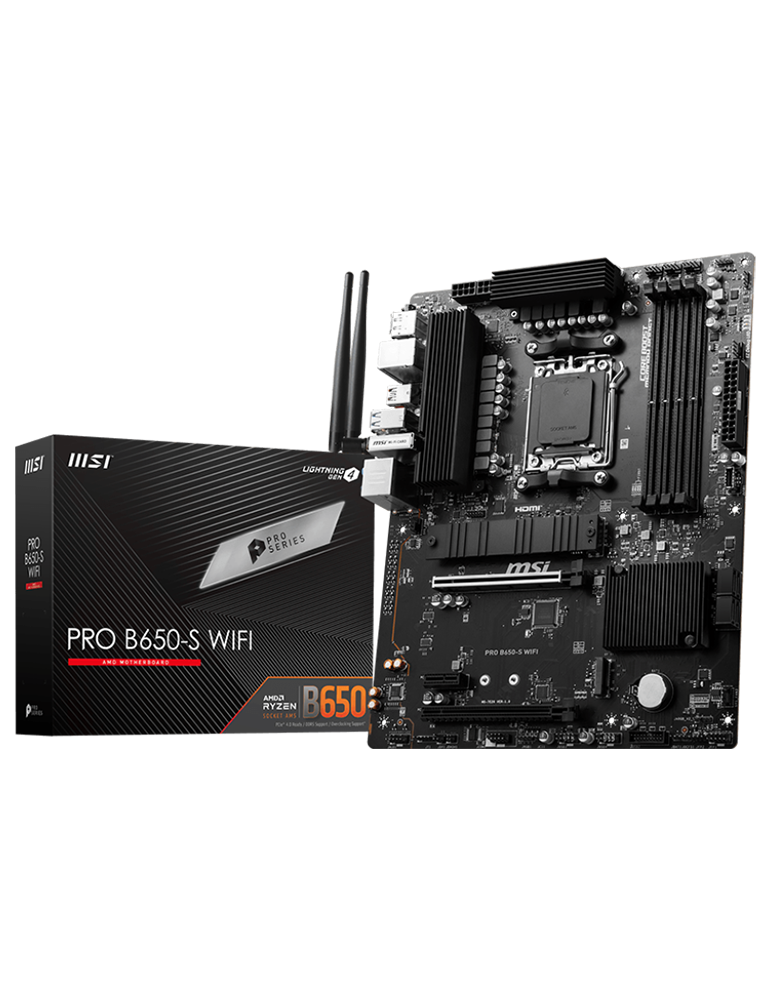 Дънна платка MSI PRO B650-S WIFI, ATX, AM5, DDR5