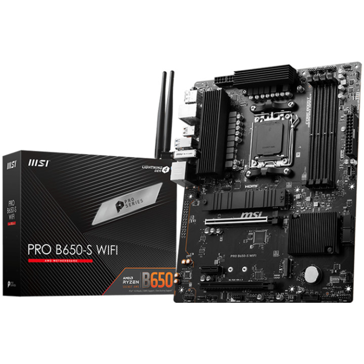 Дънна платка MSI PRO B650-S WIFI, ATX, AM5, DDR5