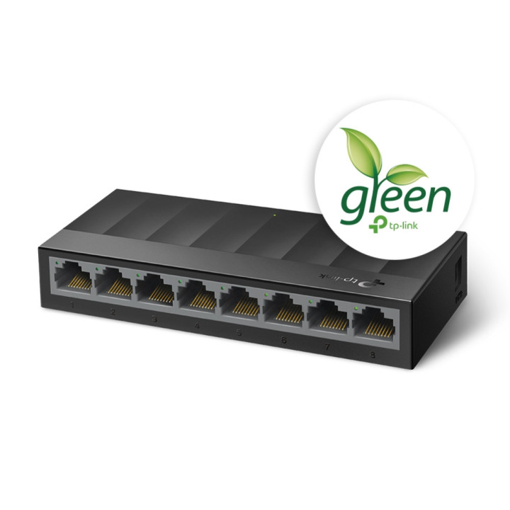 Комутатор TP-Link LS1008G, 8-портов Gigabit