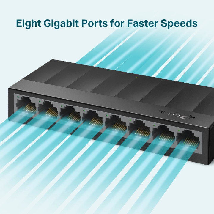 Комутатор TP-Link LS1008G, 8-портов Gigabit