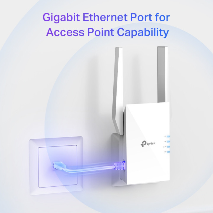Удължител на обхват TP-Link RE505X AX1500, двулентов OneMesh
