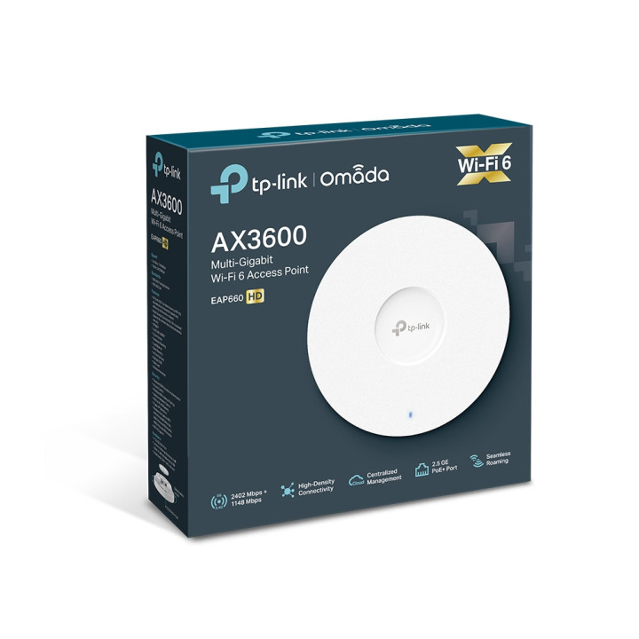 Двулентова безжична мулти-Gigabit точка за достъп TP-Link EAP660 HD AX3600