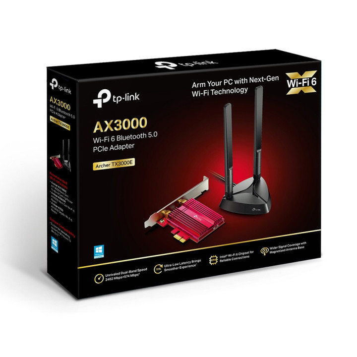 Bluetooth 5.0 PCIe адптер TP-Link Archer TX3000E WiFi 6