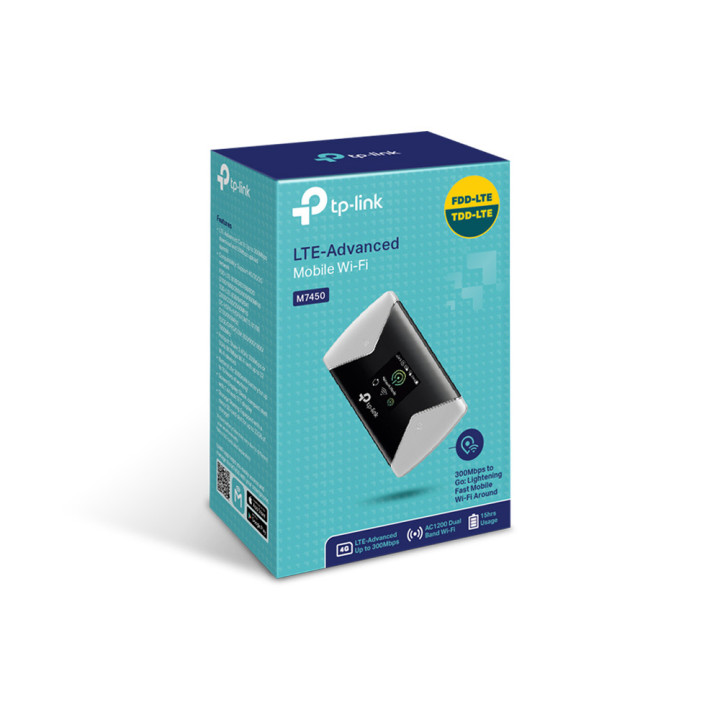 Двулентов рутер TP-Link M7450 300 Mbps AC1200, 3G/4G