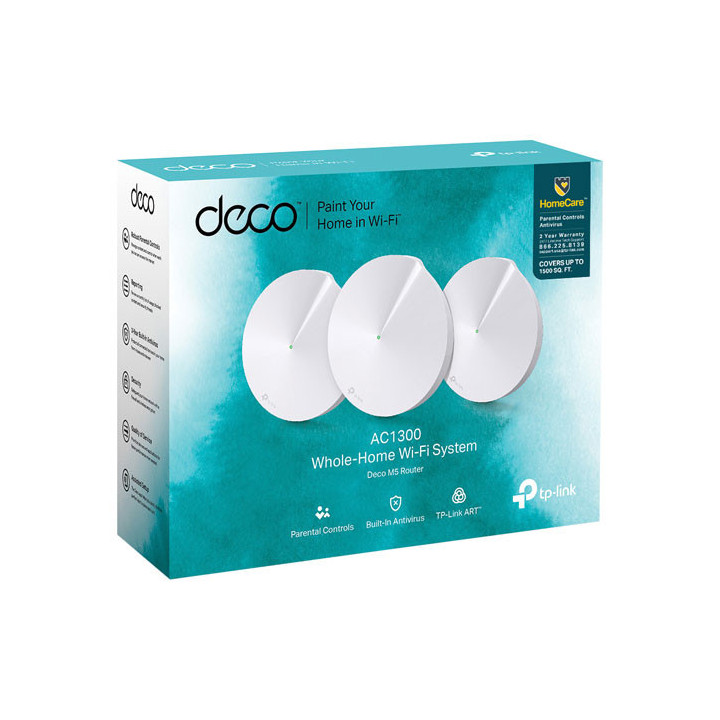 Безжична WiFi система TP-Link Deco M5 AC1300 (3-pack)