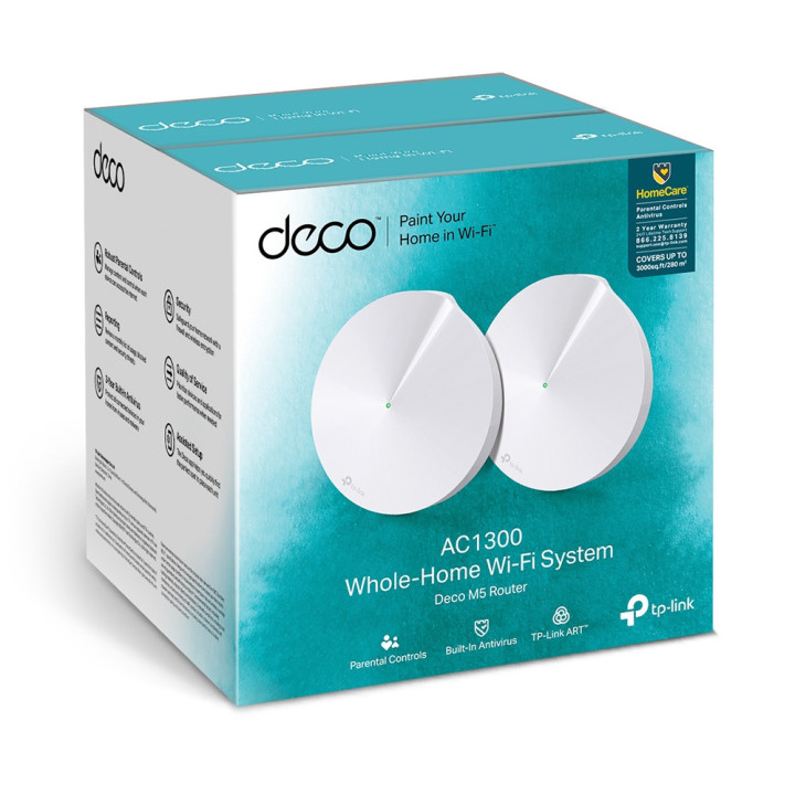 Безжична WiFi система TP-Link Deco M5 AC1300 (2-pack)