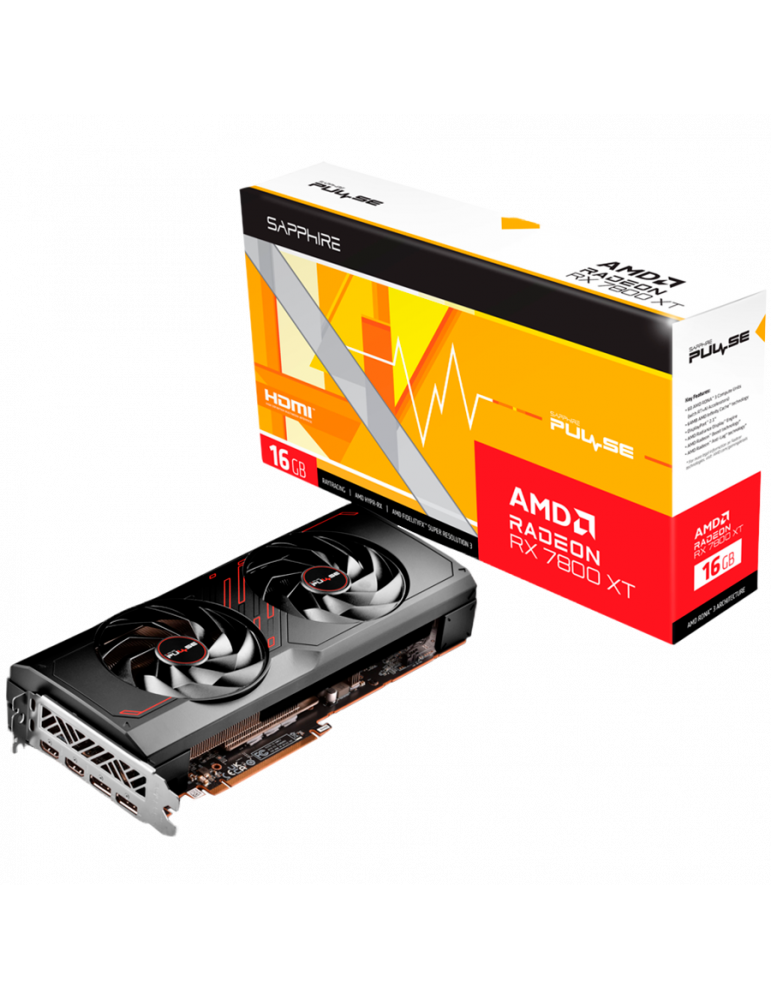 Видео карта Sapphire PULSE AMD RADEON RX 7800 XT GAMING 16GB GDDR6  - 11330-02-20G