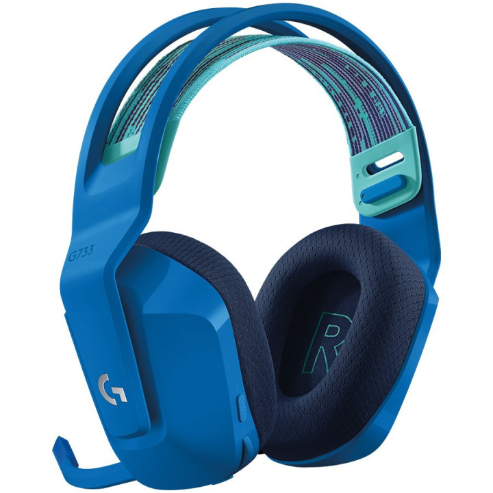 Безжични геймърски слушалки Logitech G733 LIGHTSPEED RGB, син - 981-000943