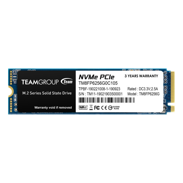 SSD диск Team Group 256GB MP33 M.2 2280 PCI-e 3.0 x4 NVMe