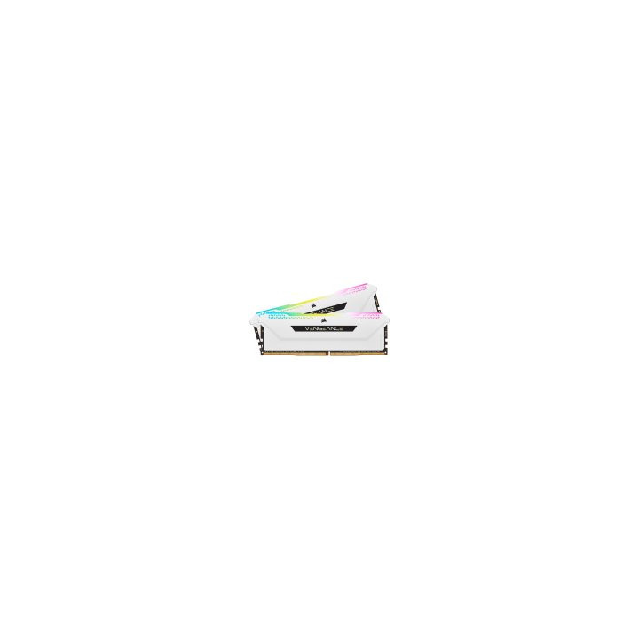 RAM Памет Corsair 16GB (2x8GB) 3600MHz Vengeance RGB PRO SL, бял - CMH16GX4M2D3600C18W