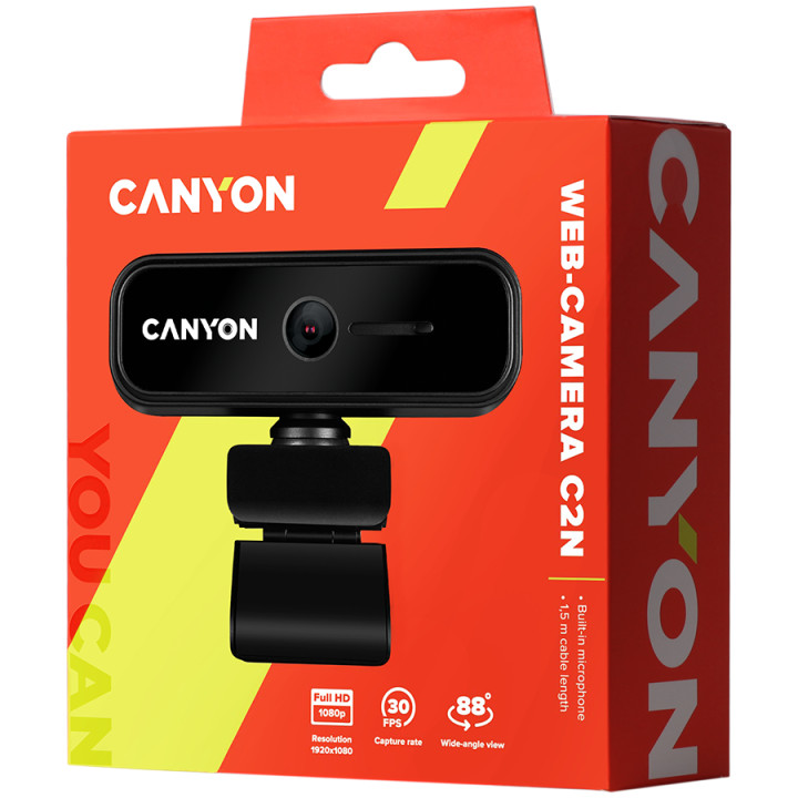 Уеб камера с микрофон Canyon C2N 1080P full HD 2.0Mega - CNE-HWC2N