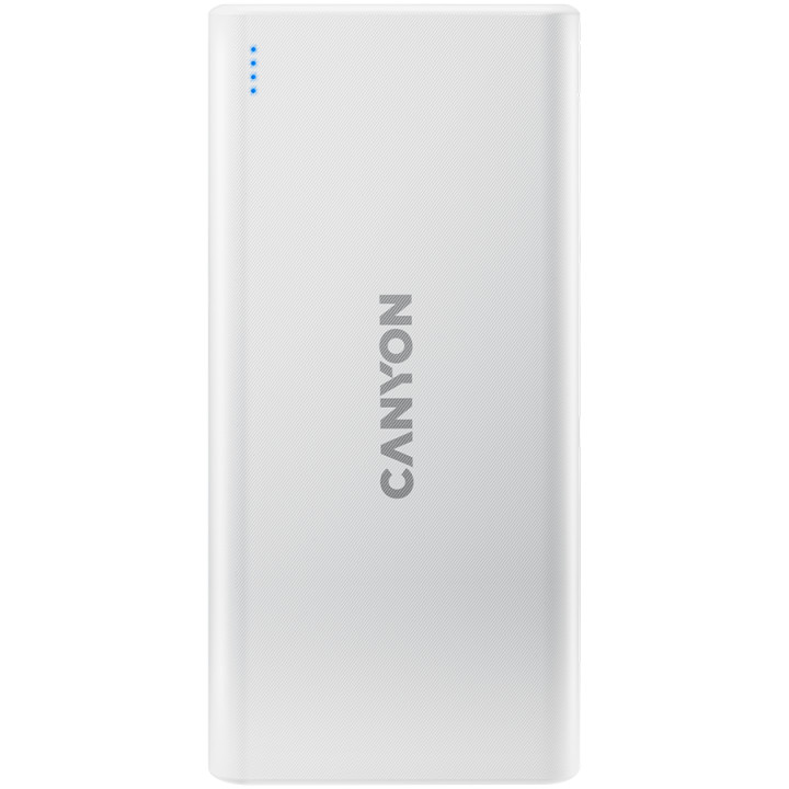 Външна батерия Canyon PB-106 10000mAh, бял - CNE-CPB1006W