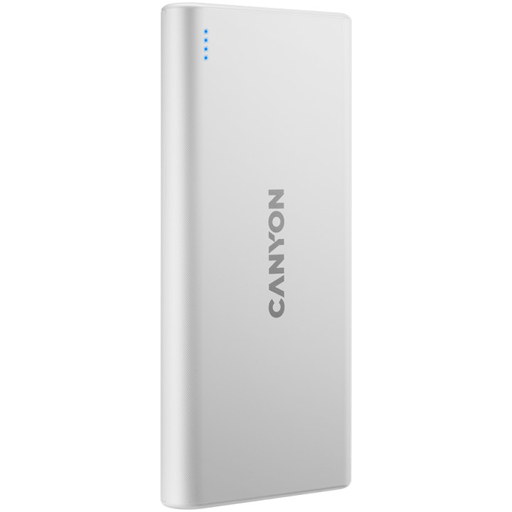 Външна батерия Canyon PB-106 10000mAh, бял - CNE-CPB1006W