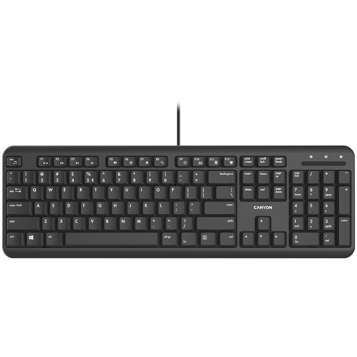 Тиха клавиатура Canyon CNS-HKB02-BG, черен